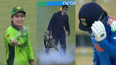 Bugs attack! India-Pakistan match paused momentarily for bizarre reason – watch | Cricket News Bugs attack! India-Pakistan match paused momentarily for bizarre reason – watch | Cricket News