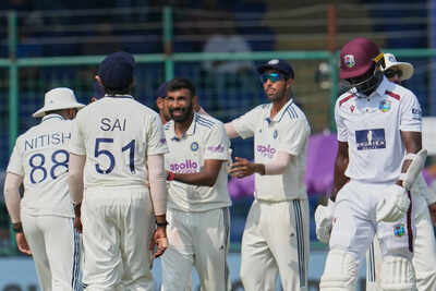 IND vs WI, 2nd Test: India poised for big win after Windies batters collapse under new ball pressure | Cricket News IND vs WI, 2nd Test: India poised for big win after Windies batters collapse under new ball pressure | Cricket News
