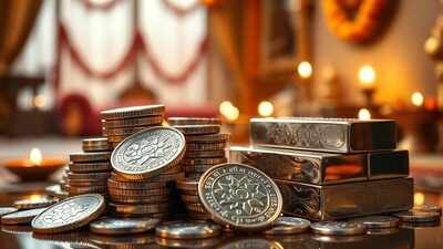 Dhanteras 2025: Silver shines brighter than gold; coin sales soar up to 40% amid record prices