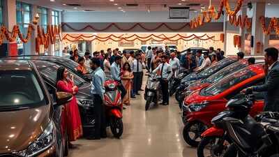 Bumper harvest: Auto retails surge 34% in Navratri period on GST cuts Bumper harvest: Auto retails surge 34% in Navratri period on GST cuts