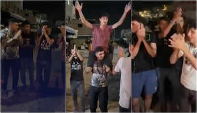 Watch: Celebrations erupt in Khan Yunis after Trump’s Gaza peace deal; streets filled with people dancing, cheering