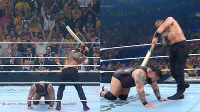 Never seen before! WWE superstar Roman Reigns turns Virat Kohli, bats opponent out of the ring – Watch | Cricket News Never seen before! WWE superstar Roman Reigns turns Virat Kohli, bats opponent out of the ring – Watch | Cricket News