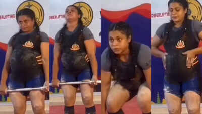 Inspiring! 7 months pregnant Delhi Police constable lifts 145kg in weightlifting championship – WATCH | More sports News