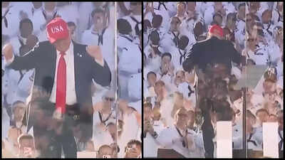 Watch: Trump’s ‘YMCA’ dance moves at US Navy’s 250th anniversary event steal the show; crowd goes wild Watch: Trump’s ‘YMCA’ dance moves at US Navy’s 250th anniversary event steal the show; crowd goes wild