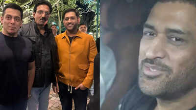 MS Dhoni at Salman Khan birthday party: Fans chant ‘Mahi bhai’ – WATCH | Cricket News