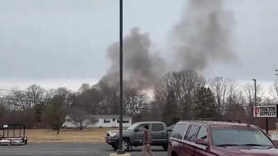 Watch: Two helicopters collide mid-air, 1 dead; video shows thick smoke billowing from ground