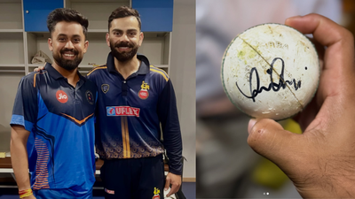 ‘Grateful forever’: Spinner who got Virat Kohli’s wicket shares emotional post, receives signed ball | Cricket News