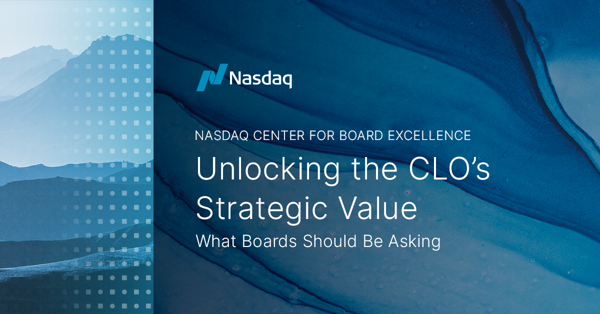 Unlocking the CLO’s Strategic Value: What Boards Should Be Asking