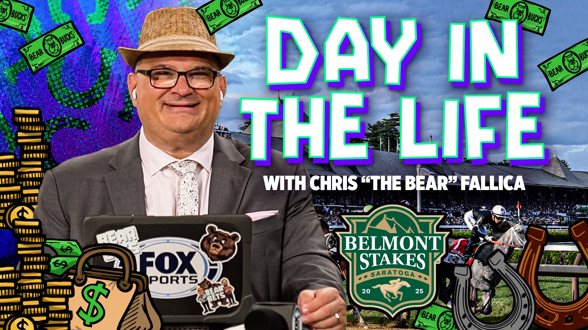BEHIND THE BETS: A Day in the Life of Bear at Belmont Stakes | Bear Bets