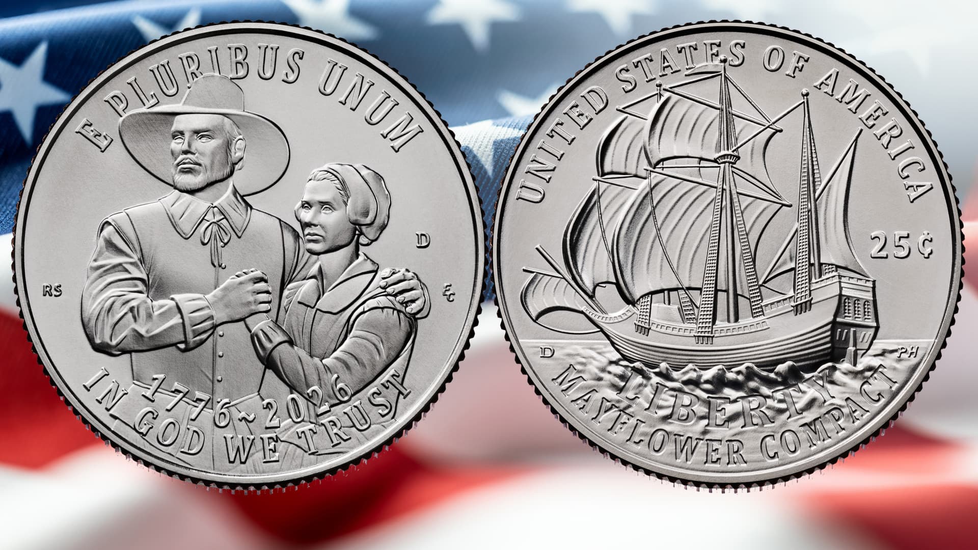 New quarters feature pilgrims, not civil rights