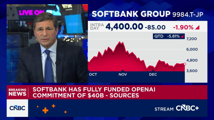 Softbank fulfills  billion OpenAI backing, sources tell CNBC