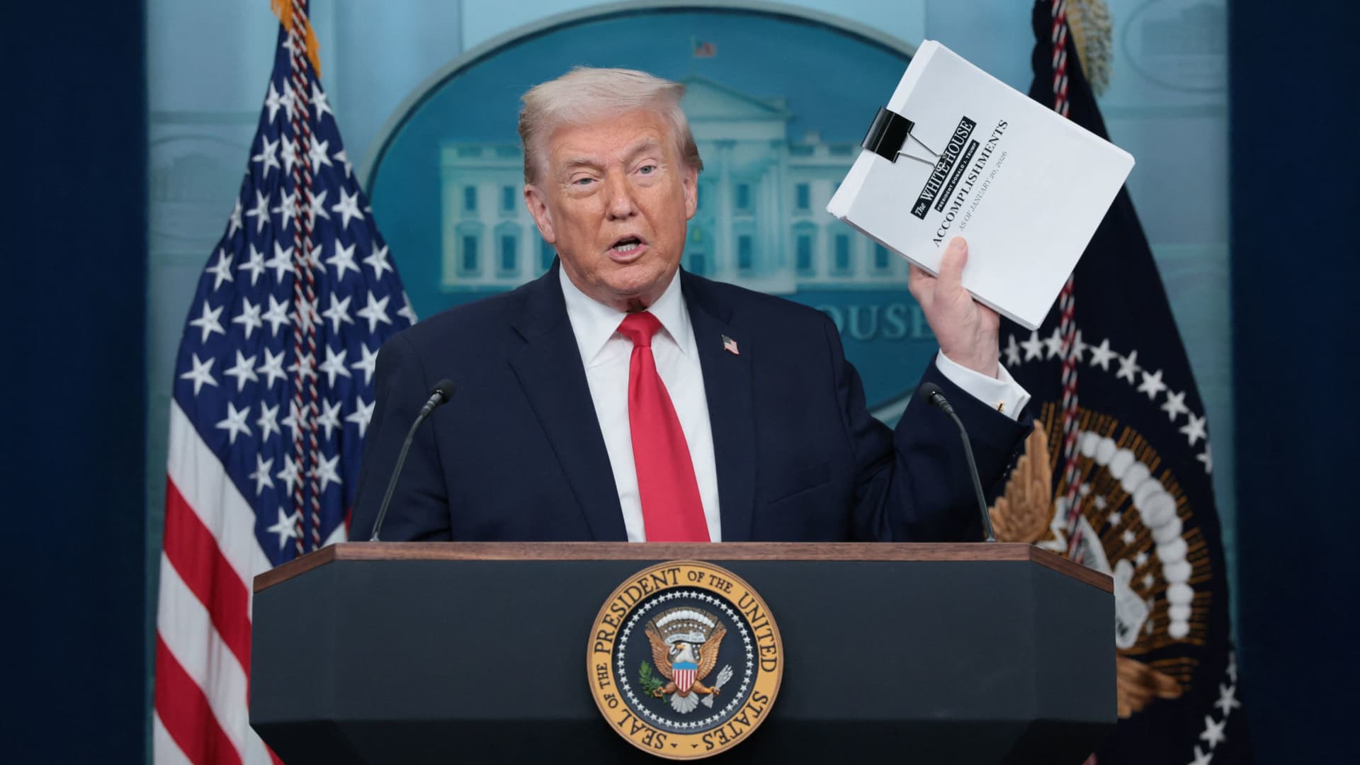 Trump speaks at White House press briefing