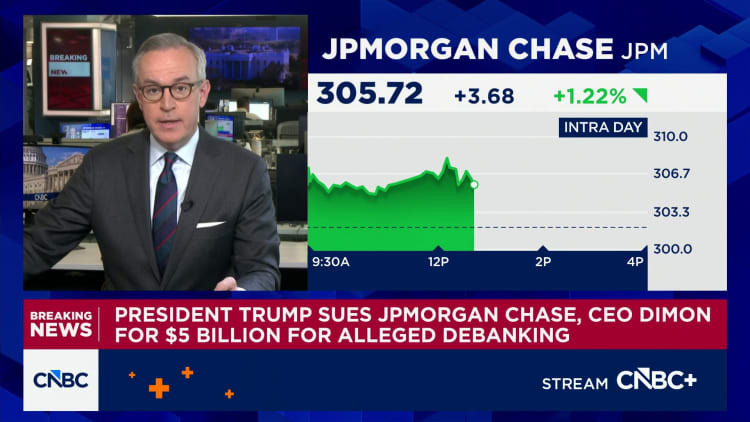 Trump sues Jamie Dimon, JPMorgan Chase over debanking