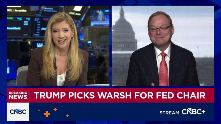 Hassett praises Trump’s pick of Warsh to lead Federal Reserve