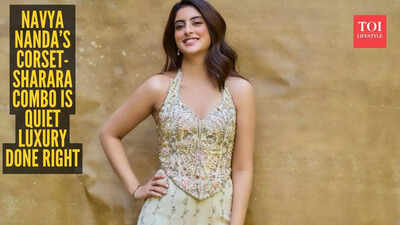 Navya Naveli Nanda turns heads in ivory corset and sharara |