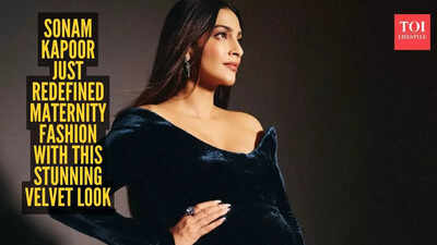 Sonam Kapoor’s pregnancy glow hits different in this navy velvet gown