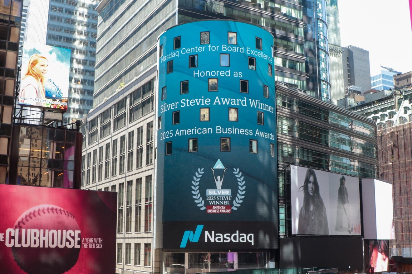 Nasdaq Center for Board Excellence Honored as Stevie Award Winner for Achievement in Thought Leadership