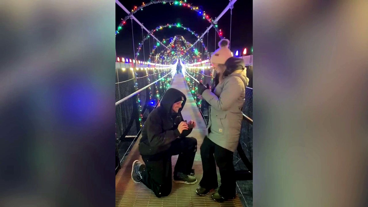 Proposal goes wrong as ring drops through bridge grate at Boyne Mountain
