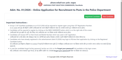 Haryana Police Constable recruitment 2026: Online registration closing soon for 5,500 posts; check selection process here