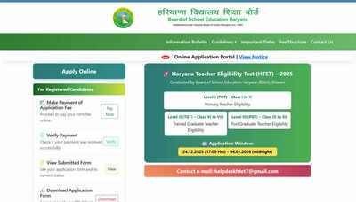 HTET 2026 notification released bseh.org.in: Aadhaar card optional, PAN card, Voter ID, Passport, Driving Licence accepted for registration