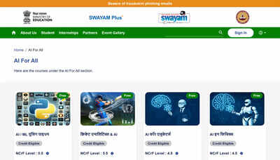 IIT Madras launches ‘AI for All’ with six free Hindi courses; apply at swayam-plus.swayam2.ac.in