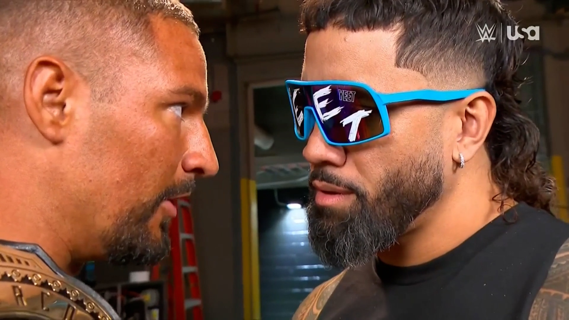 Bron Breakker calls out Jey Uso’s family,  makes Rhea Ripley dig before match | WWE on FOX