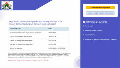 MP Apex Bank Recruitment 2026: Notification for 2076 Computer Operator, Society Manager, Officer Grade vacancies released; apply here
