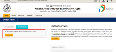 OJEE 2026 tentative exam dates released: Application process to begin tomorrow, details here