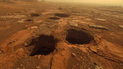 What are the strange caves that scientists recently found on Mars |