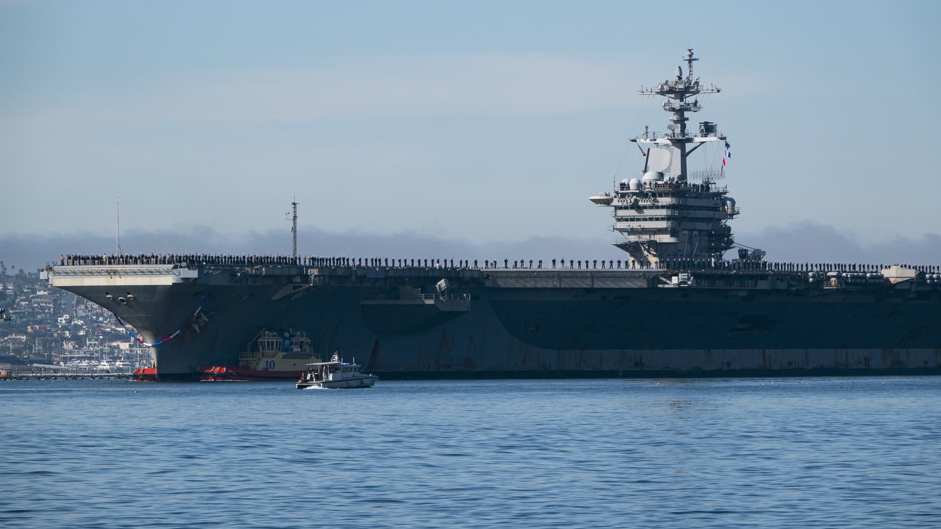 U.S. military shoots down Iranian drone that ‘aggressively approached’ aircraft carrier