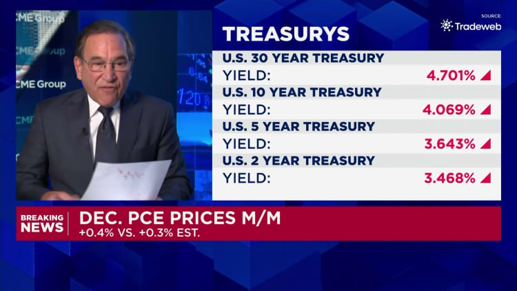 Fourth-quarter U.S. GDP up just 1.4%, badly missing estimate; inflation firms at 3%