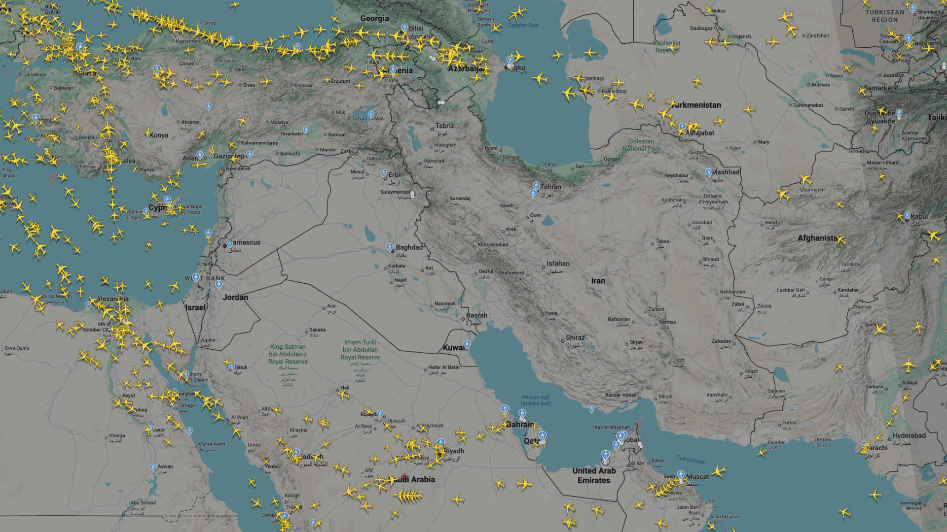 Airspace closures halt hundreds of Middle East flights after Iran attacks