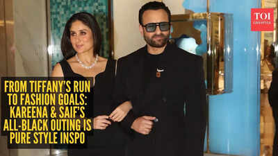 Who needs a red carpet? Kareena Kapoor and Saif Ali Khan prove black-on-black is always a power move