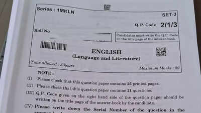 CBSE Class 10 English question paper 2026: Download PDF, students call exam easy