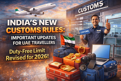Big relief for UAE travellers to India: Higher duty-free limits, gold jewellery reforms, simpler baggage clearance, revamped customs rules
