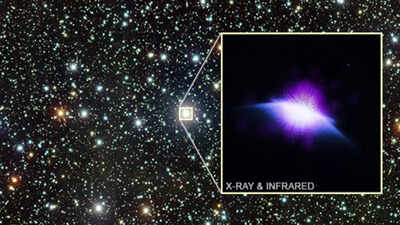 NASA’s Chandra captures ‘young sun’ caught blowing bubbles in HD 61005’s astrosphere with moth-like dust wings |