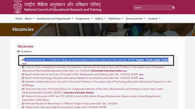 NCERT Recruitment 2026: Application for 117 teaching and librarian posts begin at ncert.nic.in; apply here