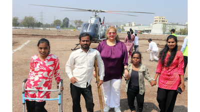 Specially-abled children enjoyed a helicopter ride on Valentine’s Day in Pune by OYE Foundation
