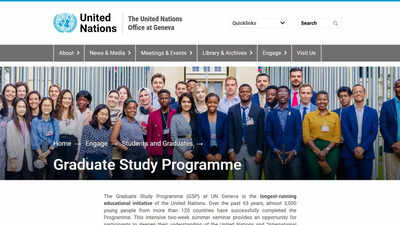 UN Geneva GSP 2026: Applications closing soon for graduate study programme; register here