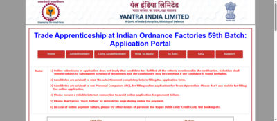 Yantra India Limited Apprentice recruitment 2026: Registration underway for 3,979 posts; direct link to apply here