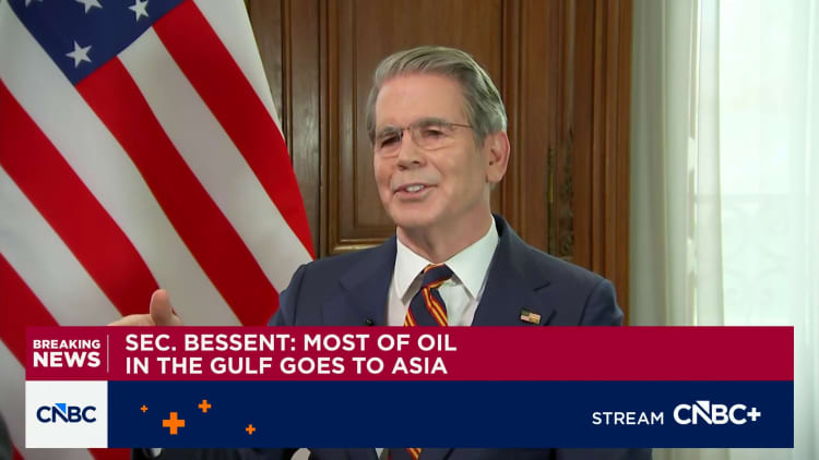 Bessent says Treasury is not intervening in oil commodities markets and has no authority to do so
