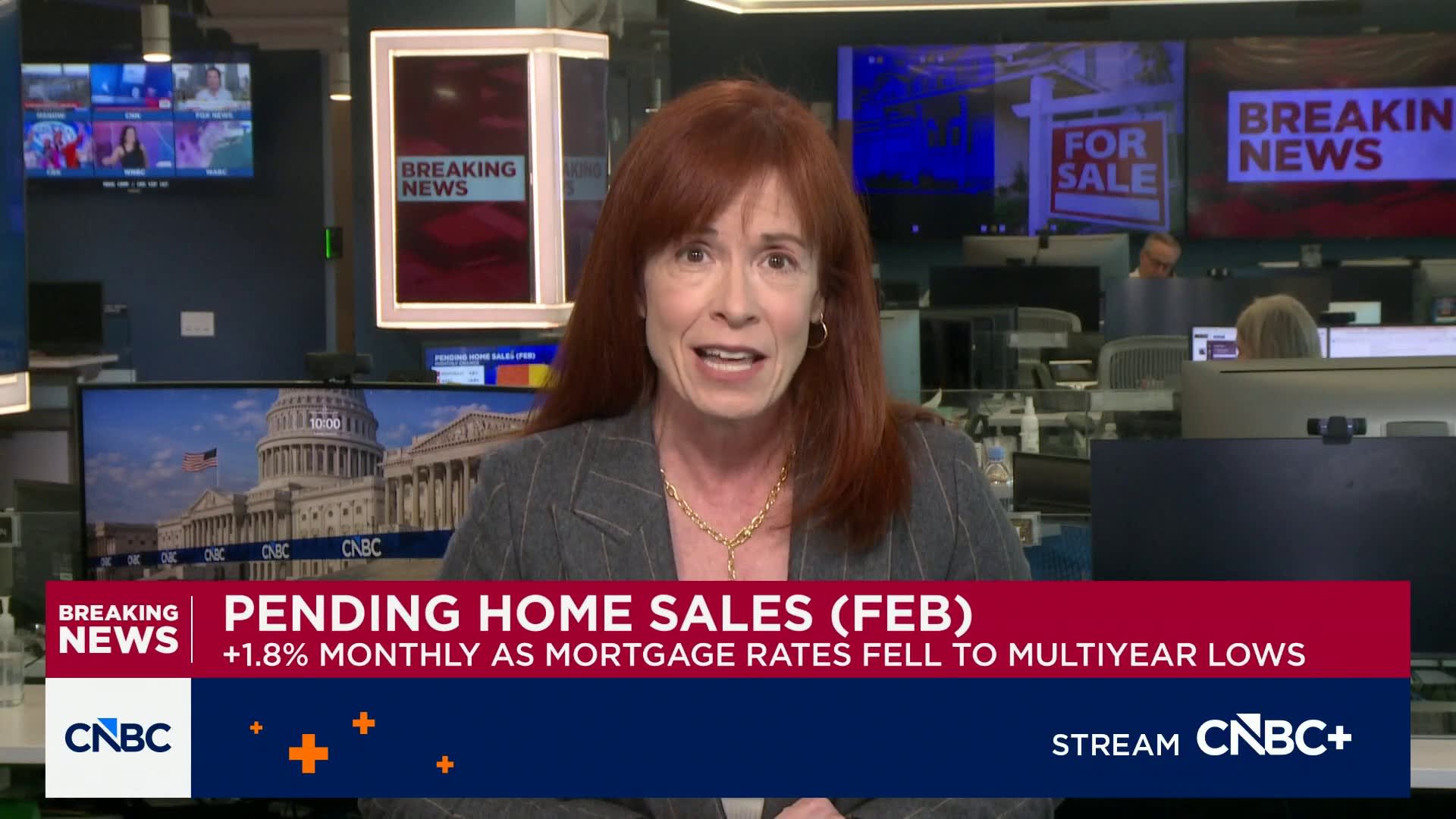 February pending home sales rise 1.8%, beating estimates