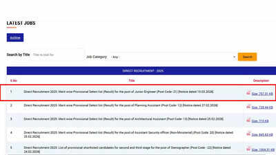 Delhi Development Authority Je Result: DDA JE Result 2025 declared for Elect-Mech post code 16 @dda.gov.in; check merit list and direct link here