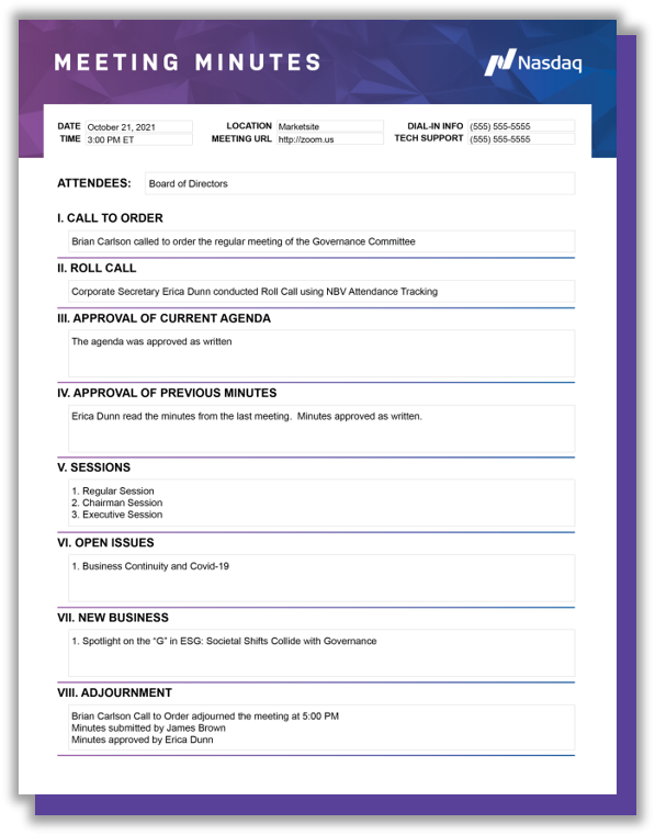 What are Board Meeting Minutes?