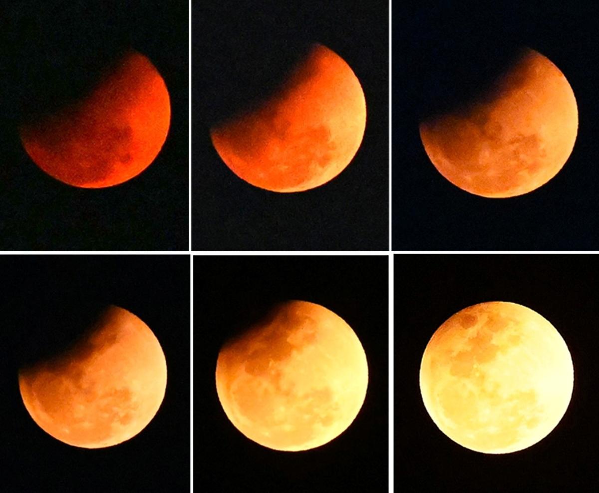 In pictures: Lunar eclipse enthrals skywatchers across India and the globe