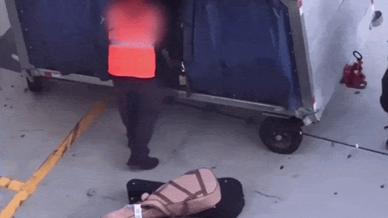 LAX baggage handler caught on video throwing guitar cases on tarmac