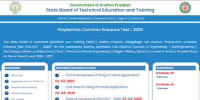 AP POLYCET registration window 2026 opens: Check direct link to apply here