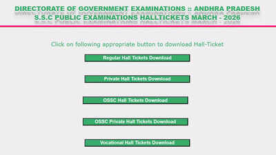 AP SSC hall tickets 2026 released on bse.ap.gov.in; download class 10 admit cards here |