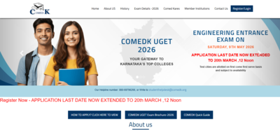 COMEDK UGET 2026 registration deadline extended: Check new dates, direct link to apply
