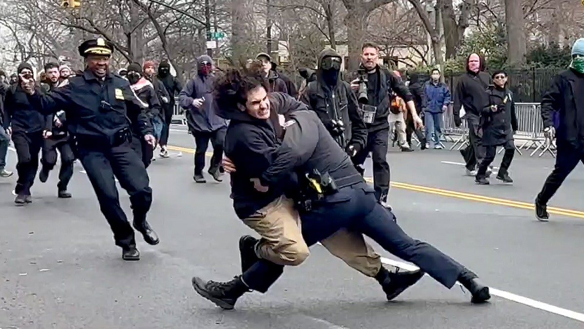 New video shows NYC terror suspect tackled after allegedly throwing bomb at protest